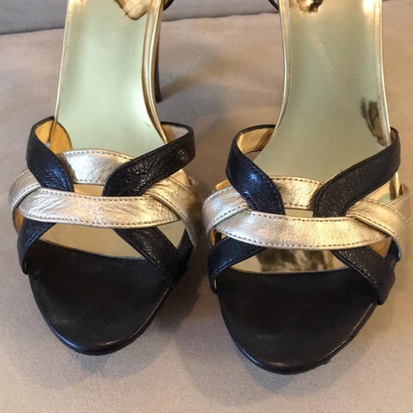 Michael Michael Kors Black & Gold Heels - Picture 6 of 6